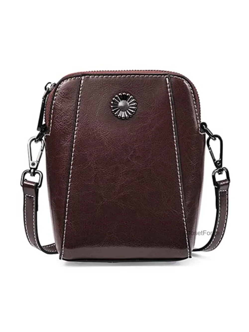 Genuine Leather Satchel Crossbody Bag Women's Handbag Shoulder Purse Wallet